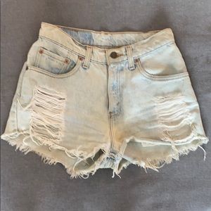 LEVIS Vintage Denim Shorts Light Blue